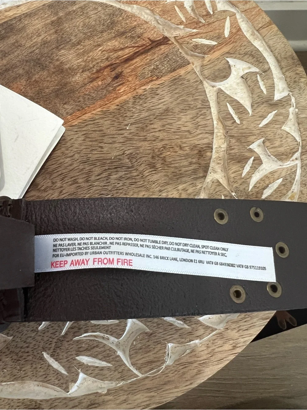 Free People Dark Brown Leather Belt with Brass Buckle